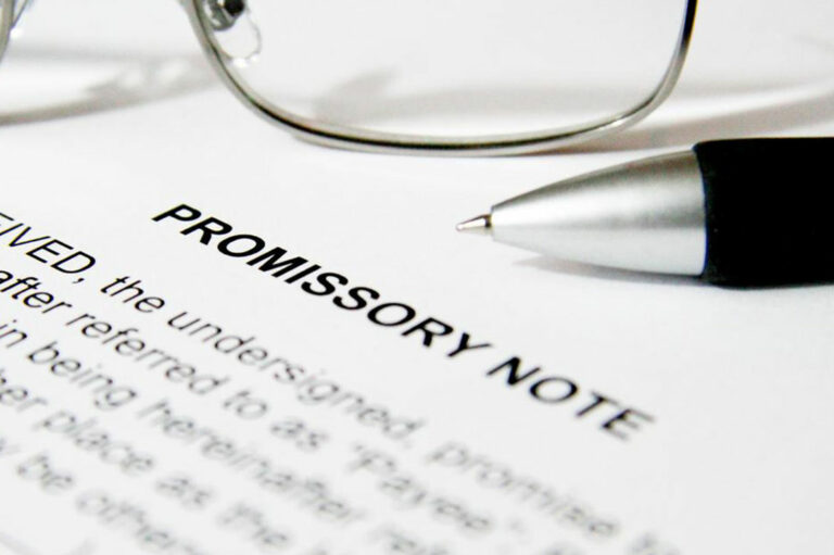 Key terms found in a promissory note